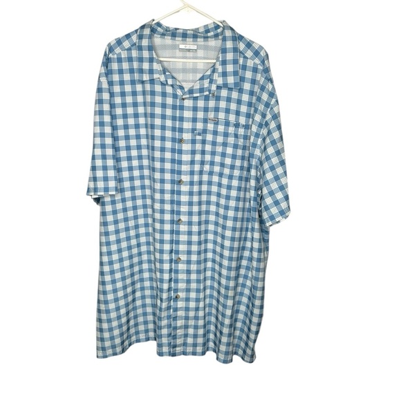 Columbia Other - Columbia Blue and White Plaid Men's Shirt PFG 4XT